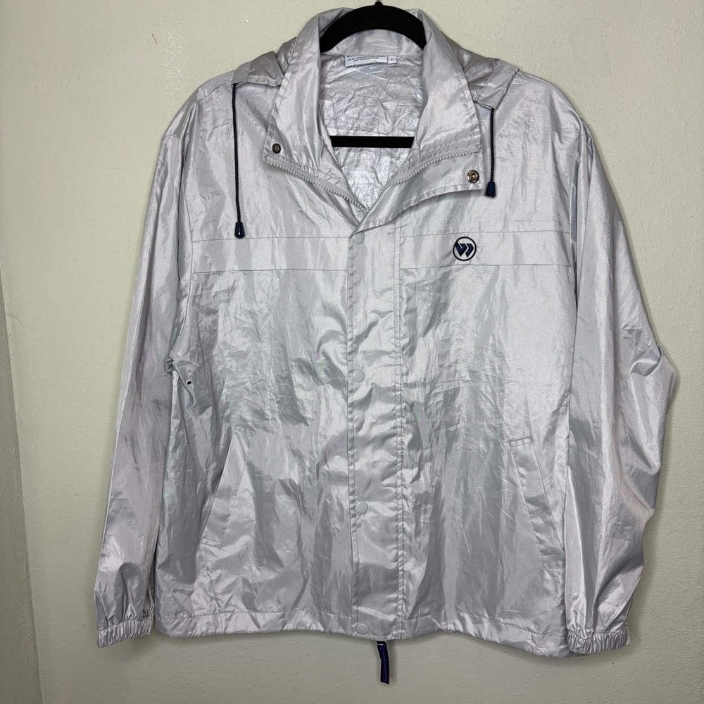 Vintage Wimbledon Light Silver Windbreaker Jacket Small